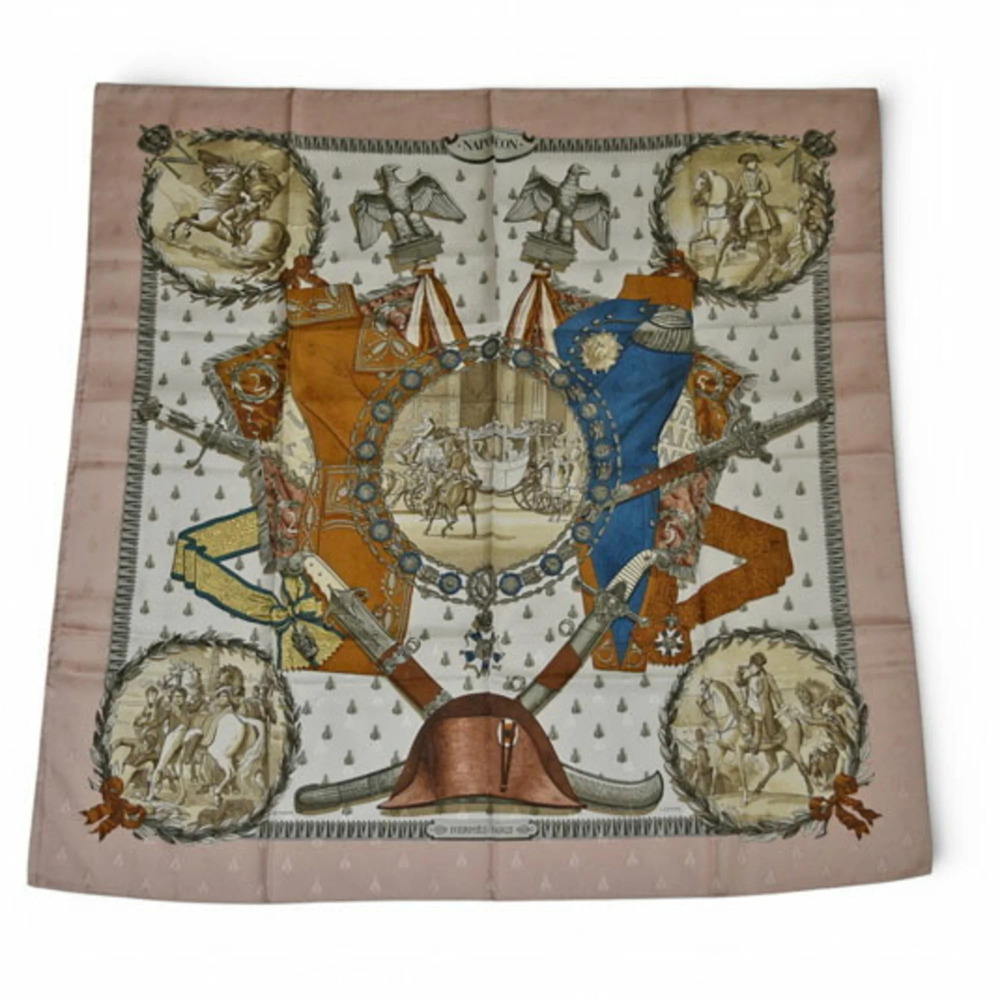 HERMES Authentic Cream Scarf - Picture 2 of 11